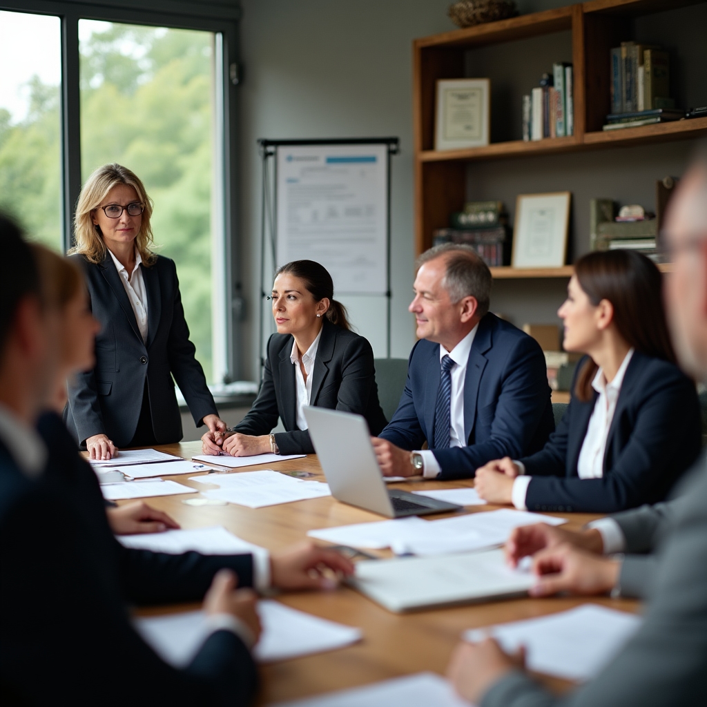Business team participating in consumer rights workshop