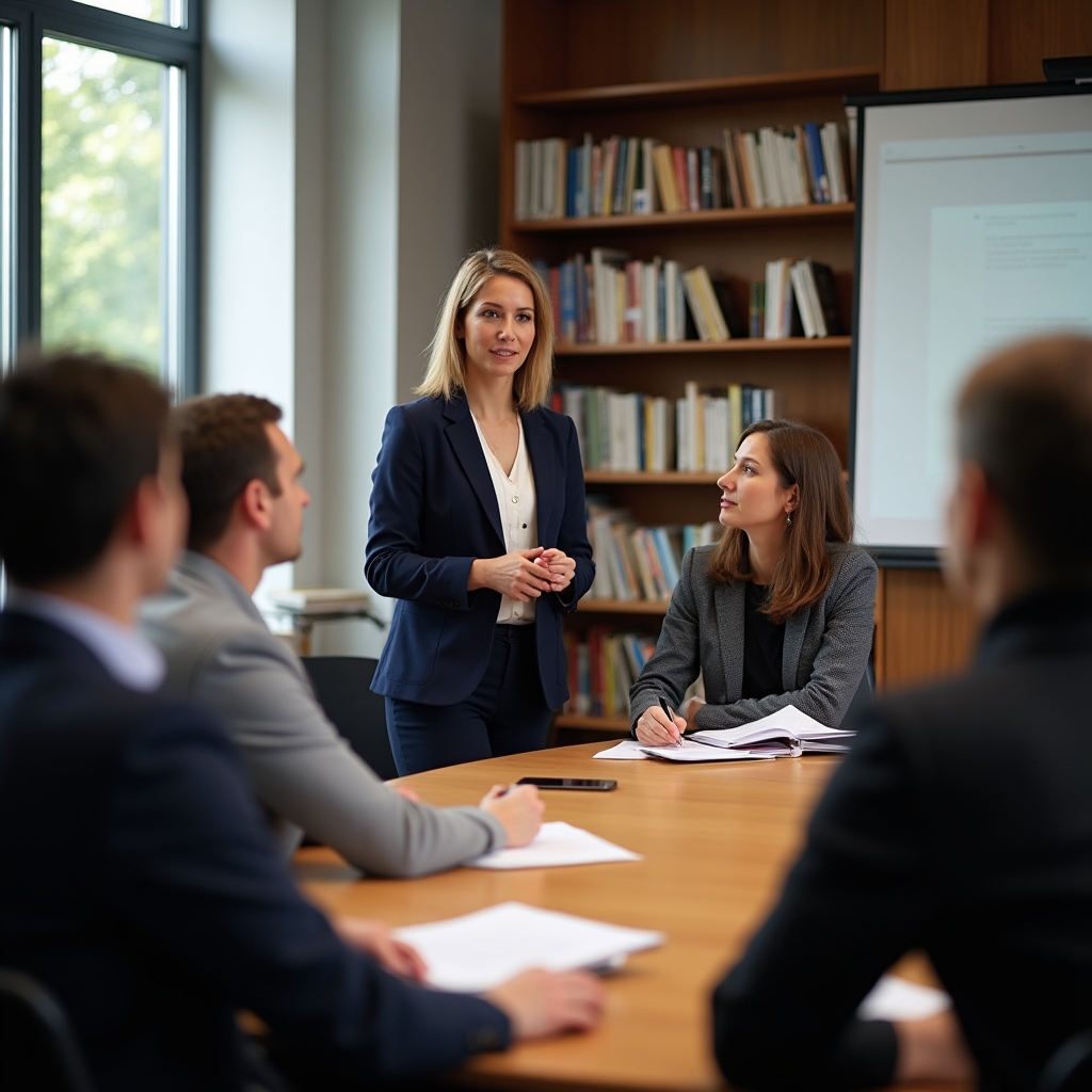 Consumer rights training session in a professional classroom setting